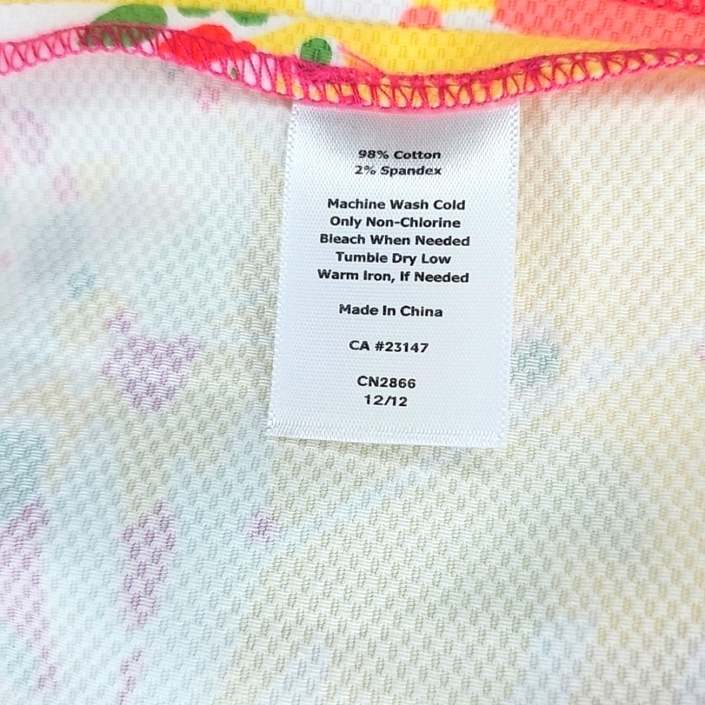 NWT Talbots Womens Cotton-blend Stretch Textured Mult-Colored Floral Skirt 12 - Picture 5 of 5